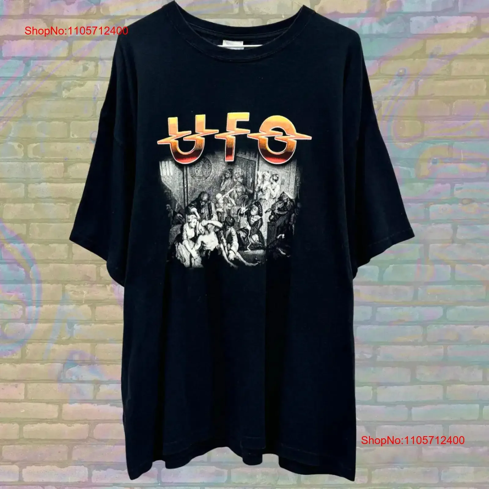 UFO Rock Band The Visitor 2009 World Tour T Shirt XL Y2K Vintage Music Concert English Nostalgic Grunge Goth Punk vintage