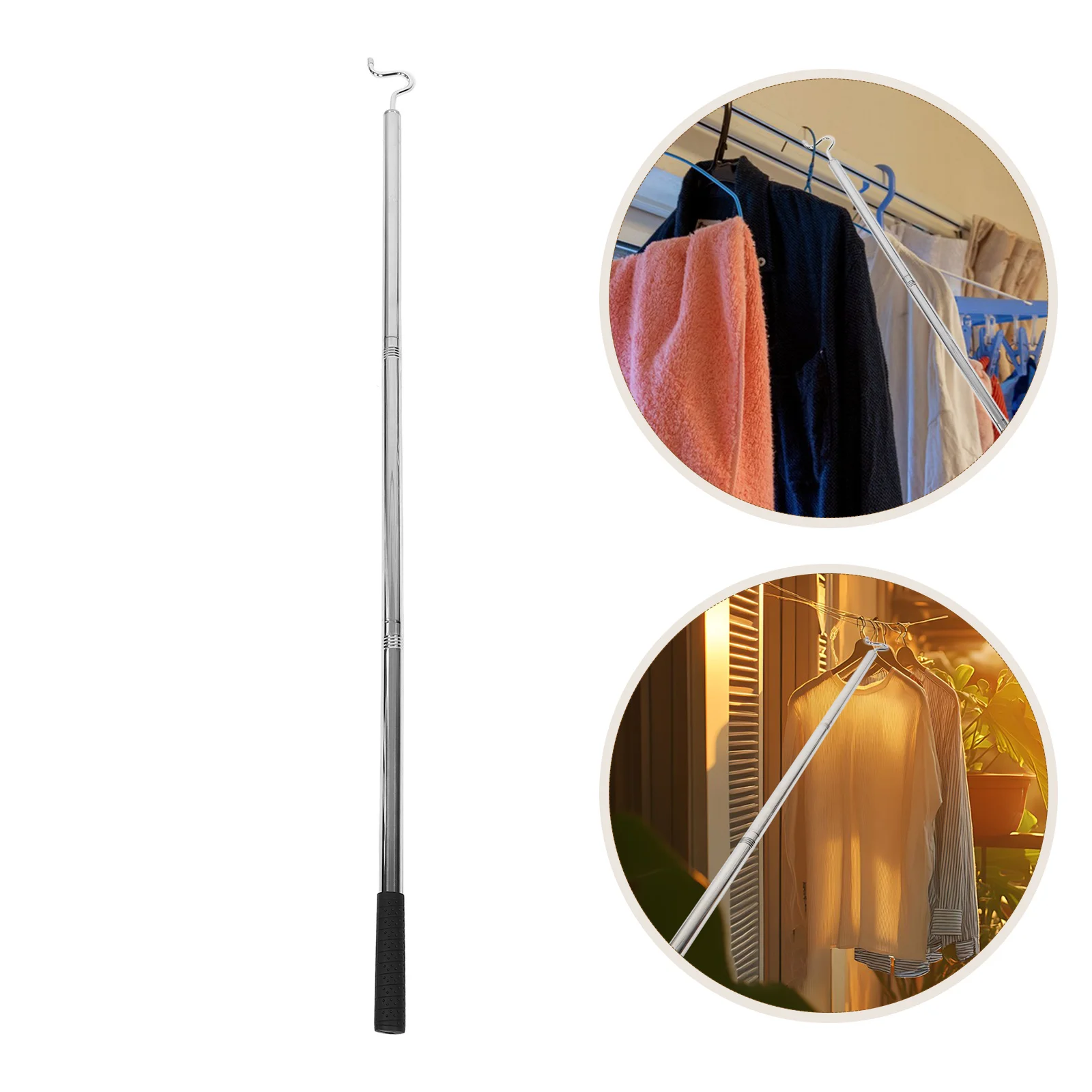 

Wardrobe Pole Stainless Steel Clothes Drying Closet Poles for Hanging Detachable