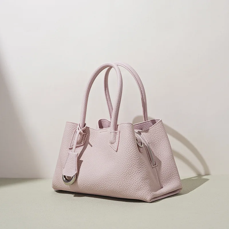 Women's Basket Bag Genuine Leather Crossbody Bag 2026 Niche Design Luxury Stylish Versatile Top Handle Handbag Daily Fashion