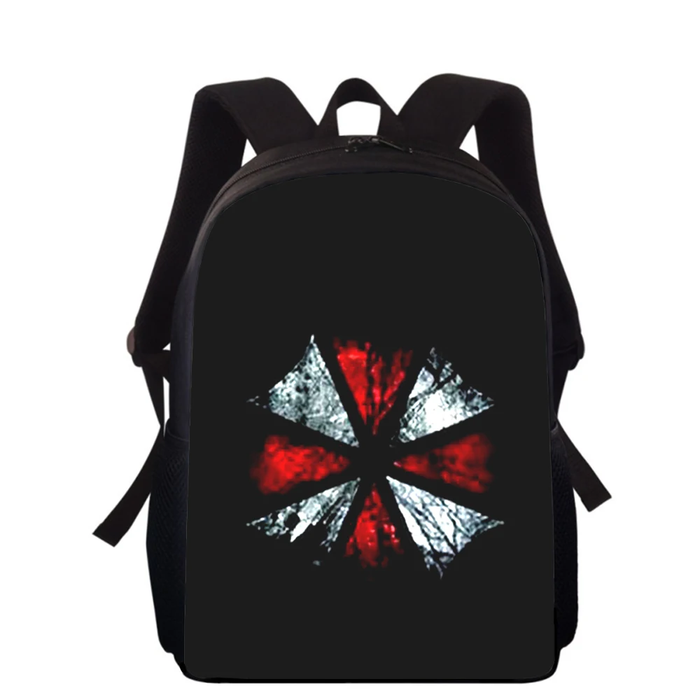 Umbrella Corporation-mochila con estampado 3D de 16 "para niños y niñas, morral escolar para libros