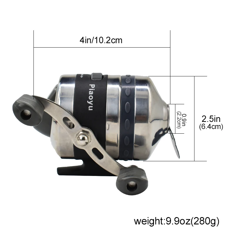 Imagem -04 - Carretel Giratório Bl25 para Estilingue Roda de Metal Fechada Punho Reversível Esquerdo e Direito 3.3:1 Gear Ratio Linha Forte 40m 0.37 mm 50lb