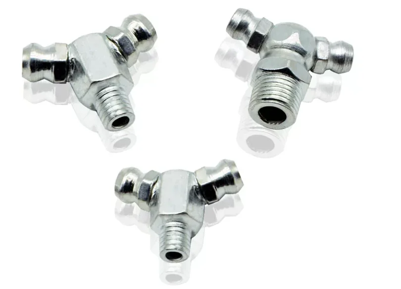 10PCS Double-Headed Grease Nipple Y-Type T-Type  90-Degree Right Angle