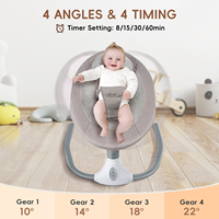Electric Baby Swing Cradle Infant Music Basket Sleeping Bed W Remote 0-18 Month with 4 Speed Regulation & 4 Timing Settings
