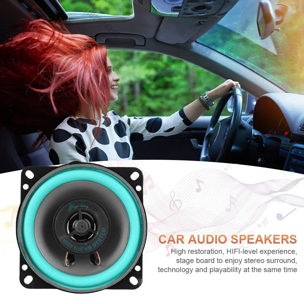 4/5/6.5 Inch 100W 2-Way Car HIFI Coaxial Speaker Quality Music Door Full High Range Stereo Speaker Audio Tweeter Mid-wo