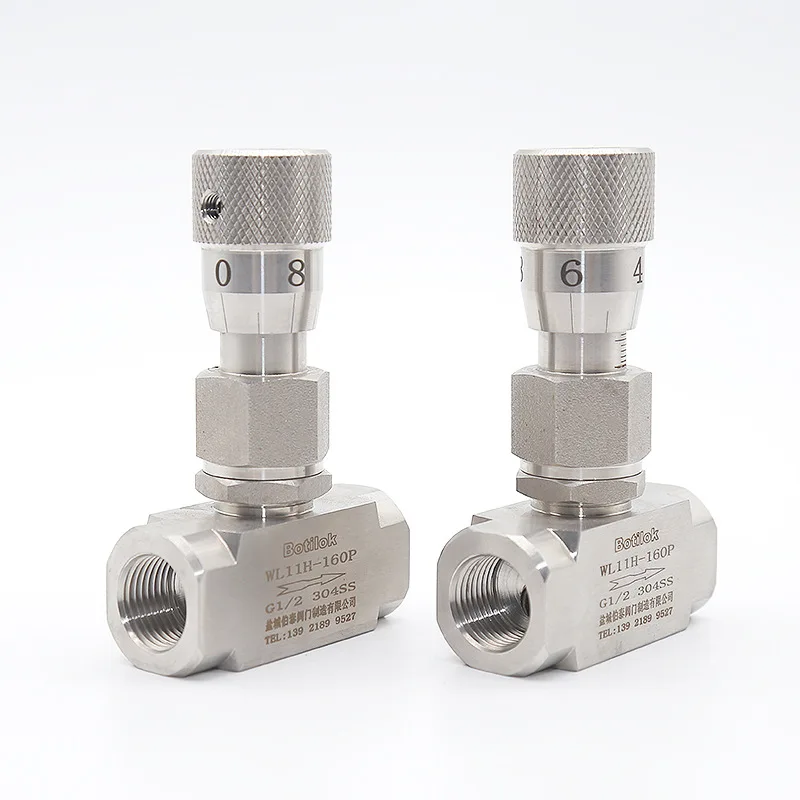 

G 1/8 "1/4" NPT 1/2" Игольчатый клапан из нержавеющей стали 304 Микрорегулировочный клапан WL11H-320P Клапан регулирования потока 1 шт.