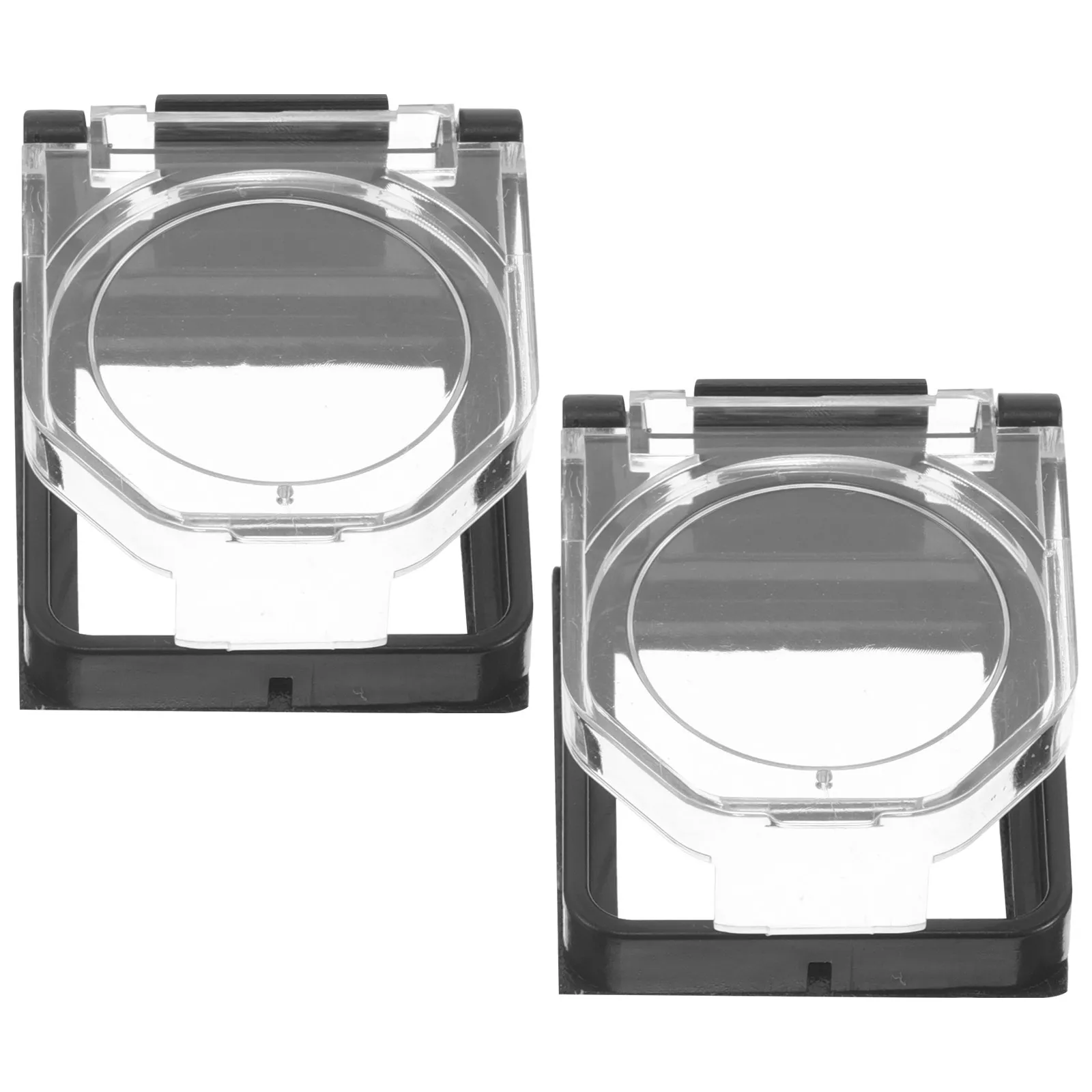 2 Pcs Switch Adhesive Cover Electrical Guard Power Button Push Dustproof Safety Cap Transparent Emergency Stop Protector