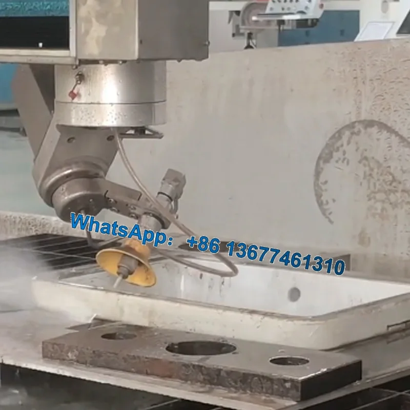 AC Five-Axis Waterjet Cutting Machine Water Jet Saw for Marble and Granite Stone Chamfer Machine 45 Degree Tile Cutter view 5