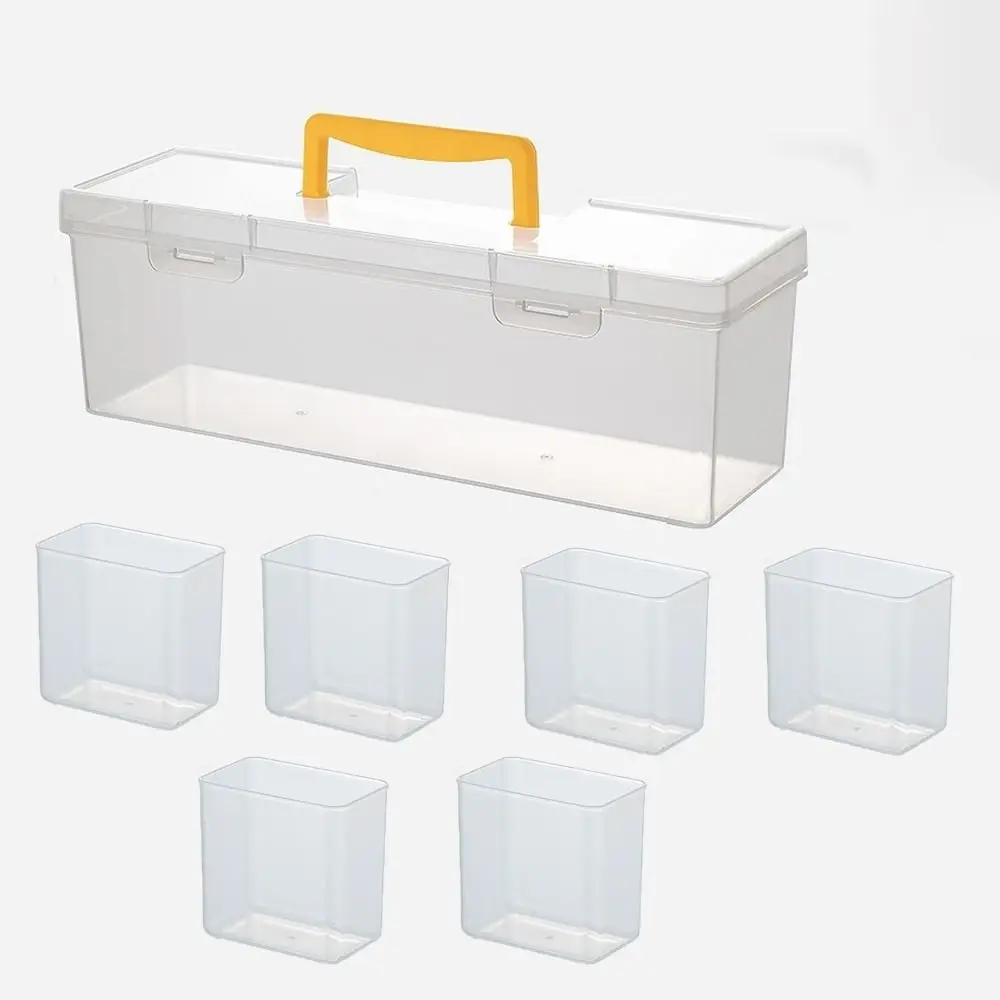 

Пластиковый органайзер для инструментов, прозрачный, с 6 отделениями, многосекционный, для классификации и хранения