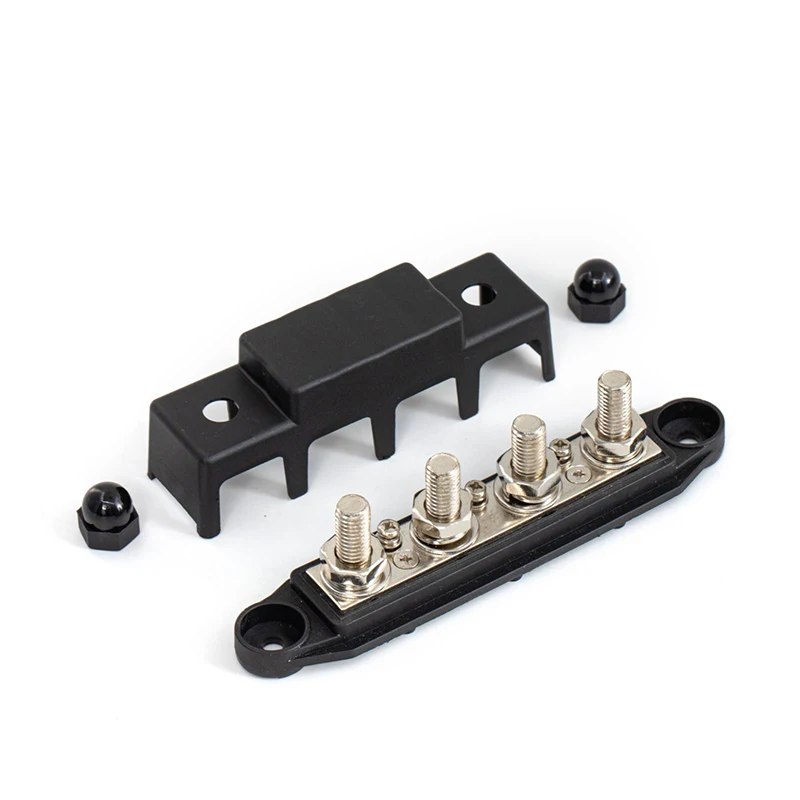 Car Rv Ship Dc 48v 250a 4 Terminal Studs Busbar Powerterminal Block M6 M8 M10 High Current Wiring Stud Battery Junction Block