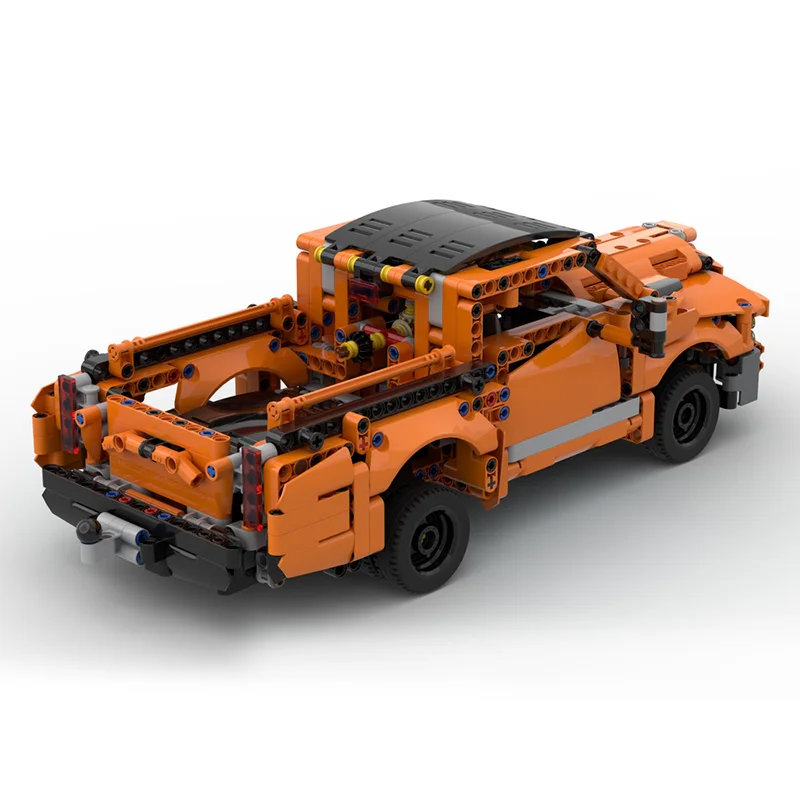 Modello di auto da città MOC Mattoni da costruzione Modello C Draft Cavallo Pickup Truck Tecnologia modulare Regali di festa per bambini Assemblare giocattoli vestito