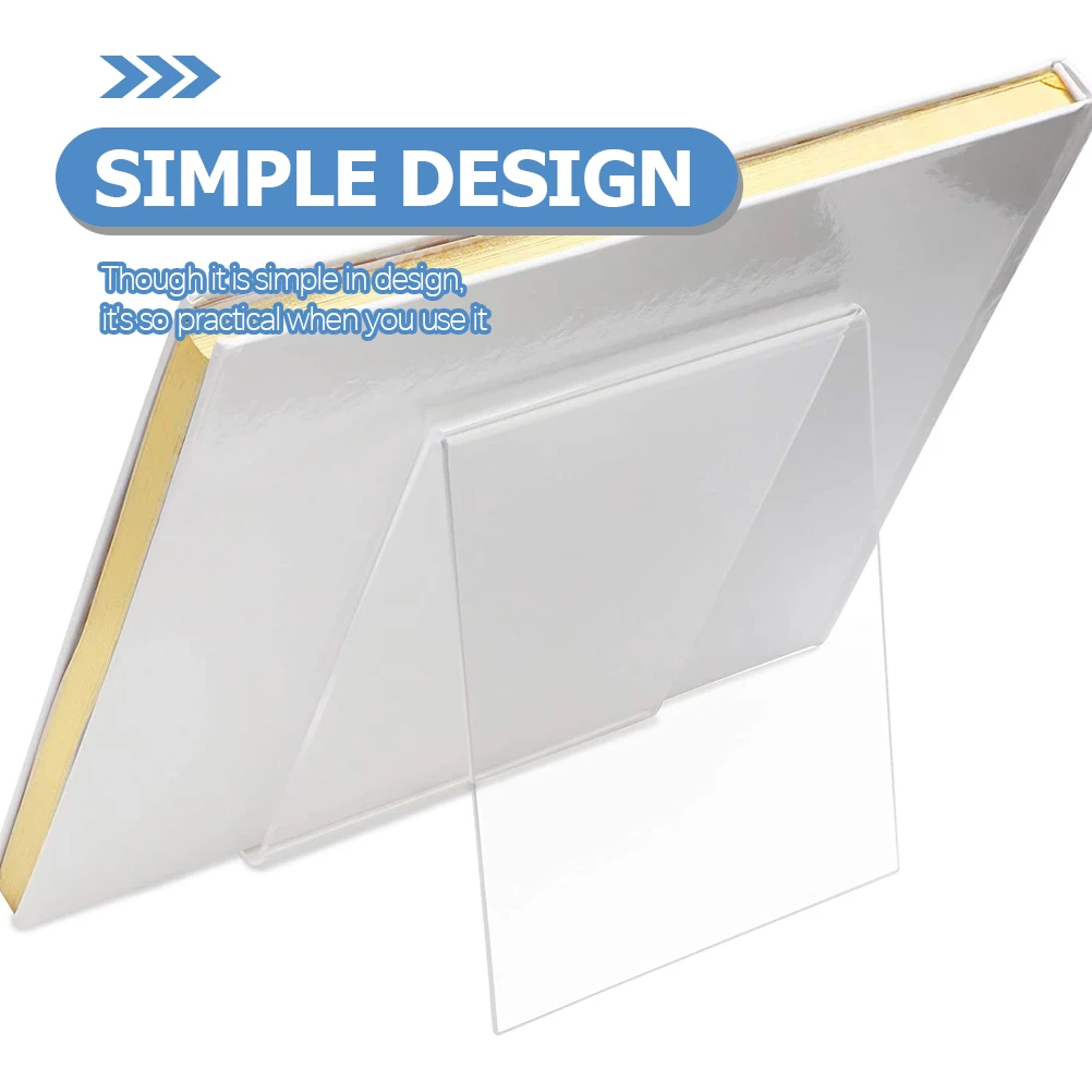 

4pcs Acrylic Bookshelf 100x115x130mm Simple Shaped Display Stand Menu Storage Rack Price Holder for Desktop Exhibition