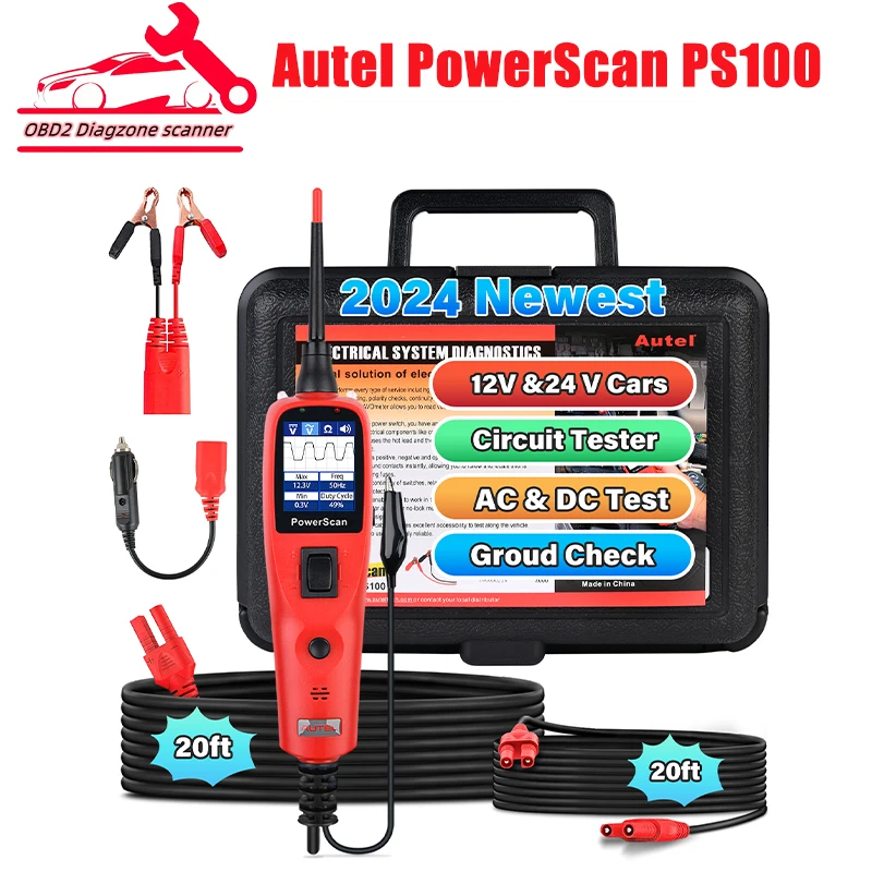 

Autel PowerScan PS100 Auto Circuit Tester Diagnostic AVOmeter Test Tool Automotive OBD2 Scanner