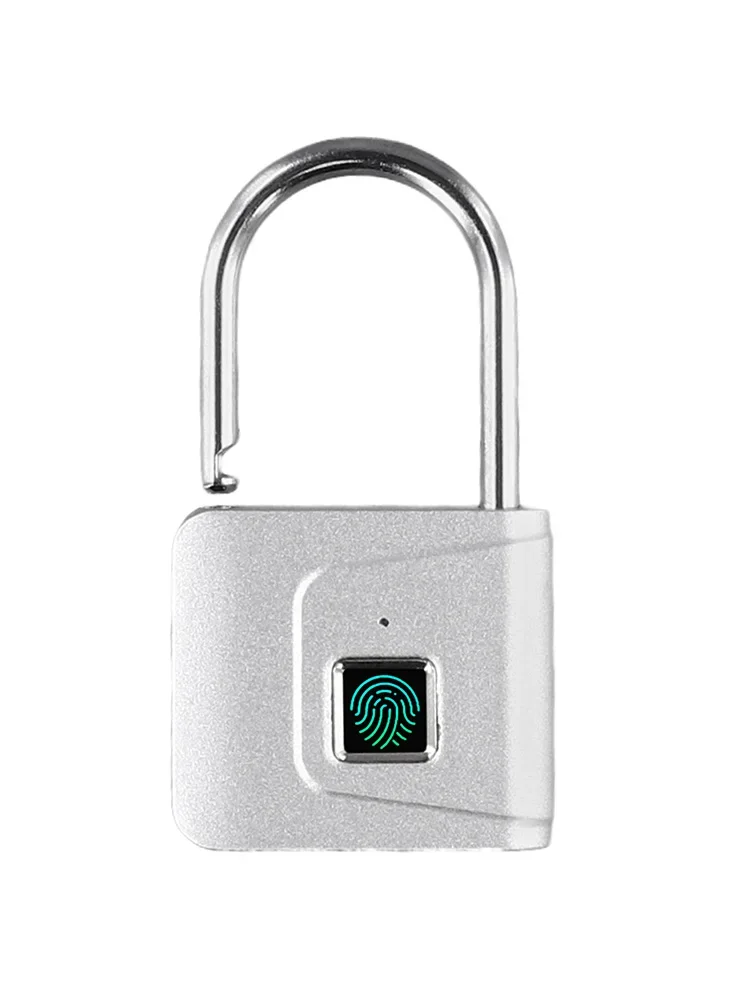 Fingerprint Lock Zinc Alloy USB Rechargeable Lithium Battery Keyless Electronic Lock Decompression Toys Padlock