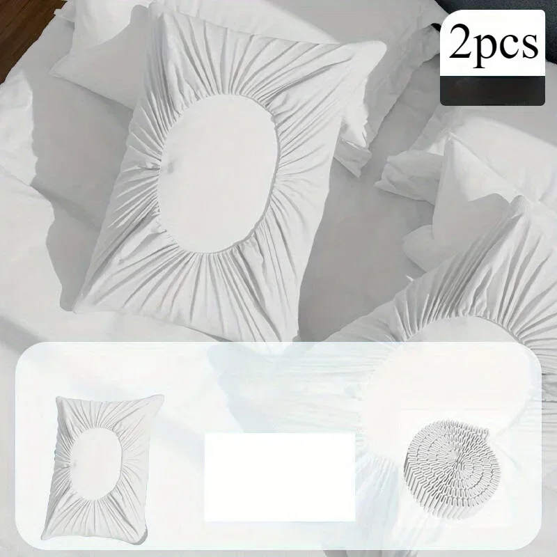 2pcs Disposable Pillowcase Portable Travelling Household Hotel Breathable Case Non-woven Pillow Covers No Pillow Core Included
