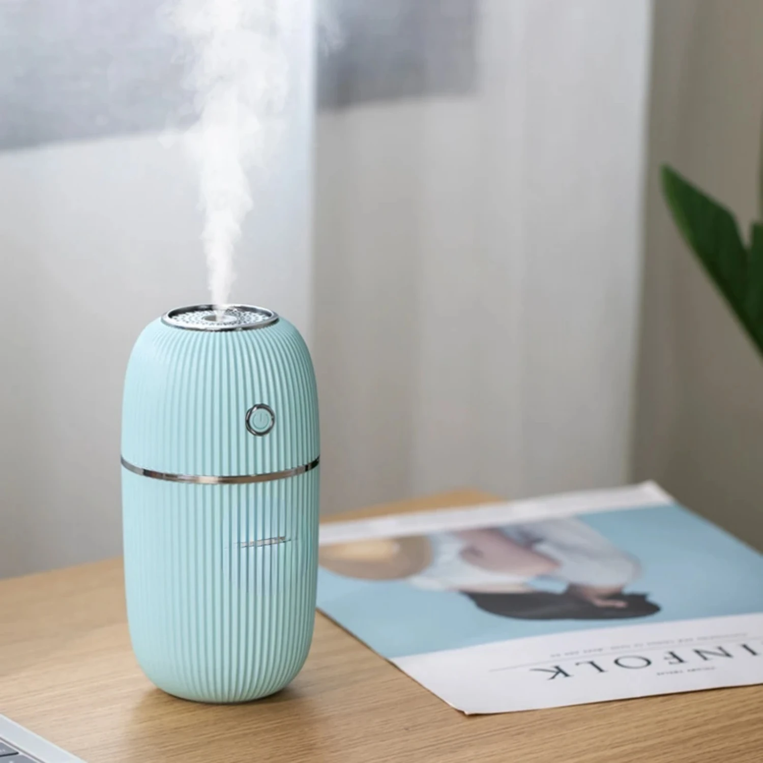 300ml Luchtbevochtiger Draagbare Mini USB Diffuser Mistspuit Slaapkamer Auto Planten Luchtreiniger Humificador Kleur Lichten