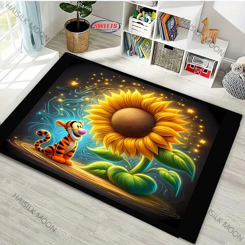 

Disney Winnie The Pooh Tigger Pattern Rug for Bedroom Living Room Carpet for Kitchen Floor Mat Home Decor Non-Slip Floor Pad Rug