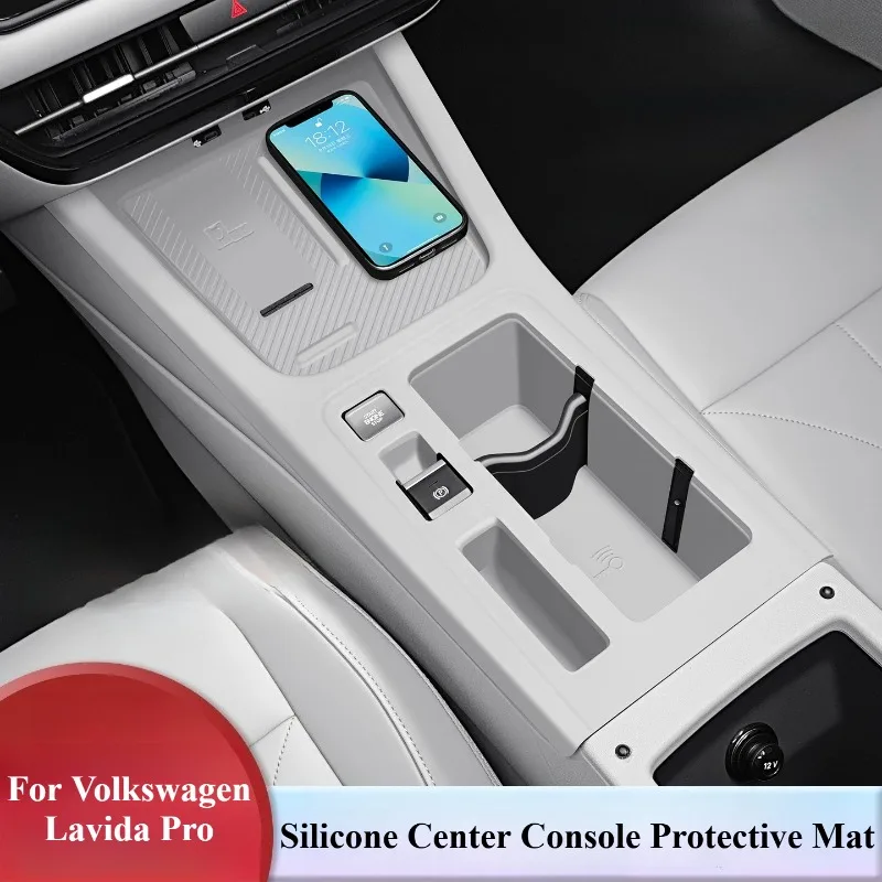 Silicone Center Console Protective Mat & Gear Shift Panel Film for Volkswagen Lavida Pro Interior Decoration Accessories
