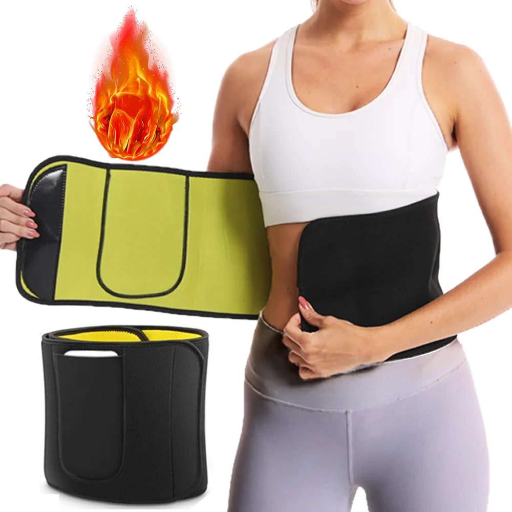 Damen Taillentrainer Schlankheitsgürtel Fitnessgürtel Gewichtsverlust Fettverbrennung Sport-Gürtel Sauna-Schwitzgürtel Workout-Shapewear