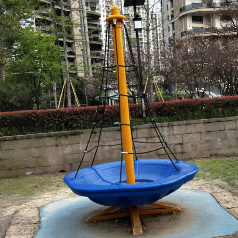 Outdoor Commercial Multifunctional Unpowered Spinning Rope Climber Playground Equipment for Children