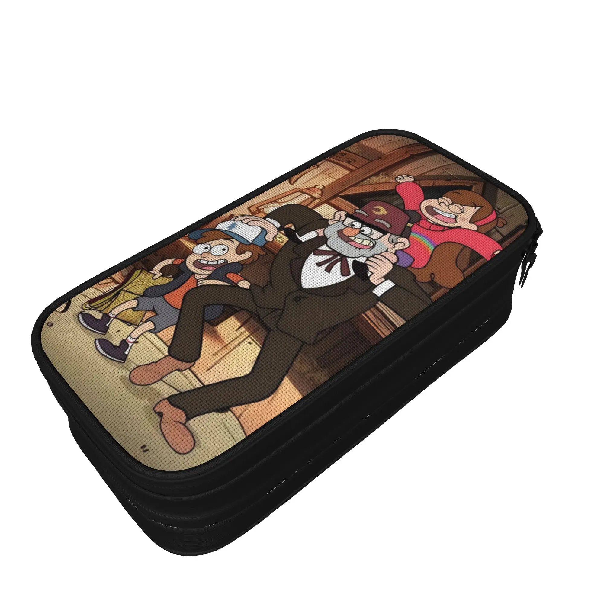 G-Gravity Falls Merch Pen Box Large-capacity Kids  Pencilcase Birthday Gift