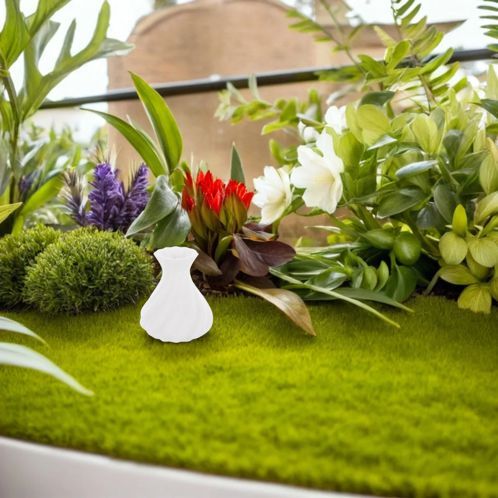 

Набор из 3 миниатюрных элегантных цветочных горшков в минималистичном стиле для кукольного домика, декоративные аксессуары для микроландшафта