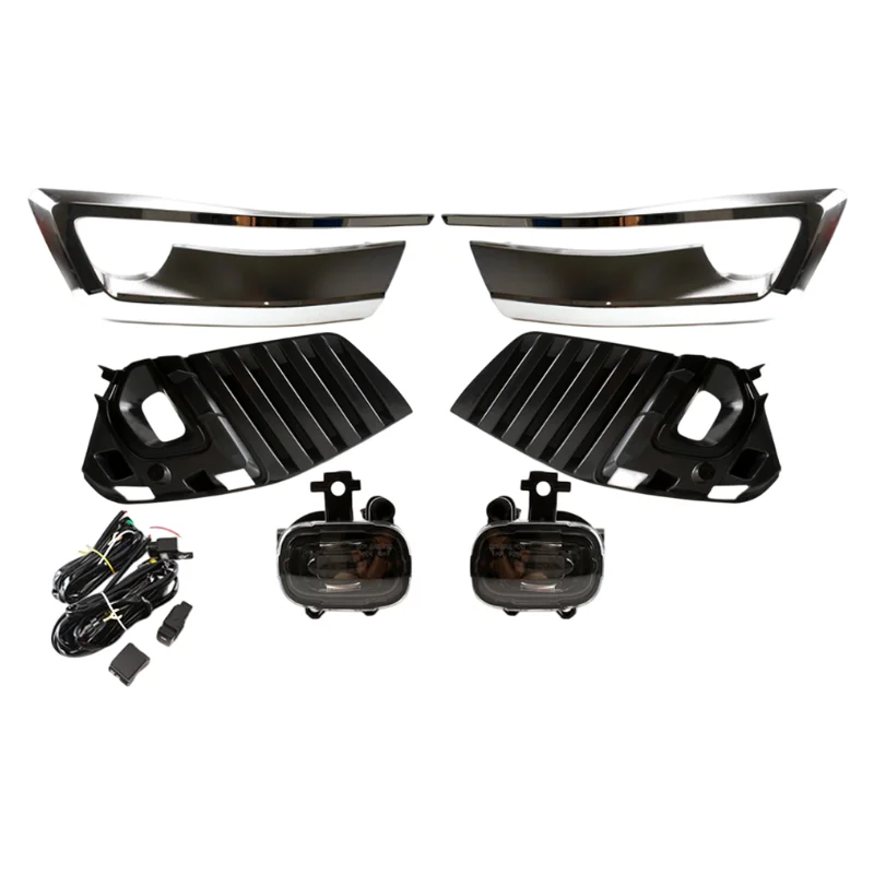 For NISSAN PATROL 2020 2021 Version Front Bumper Fog Lamp Upgrade Kit accessories Foglight Set Switch + Wiring