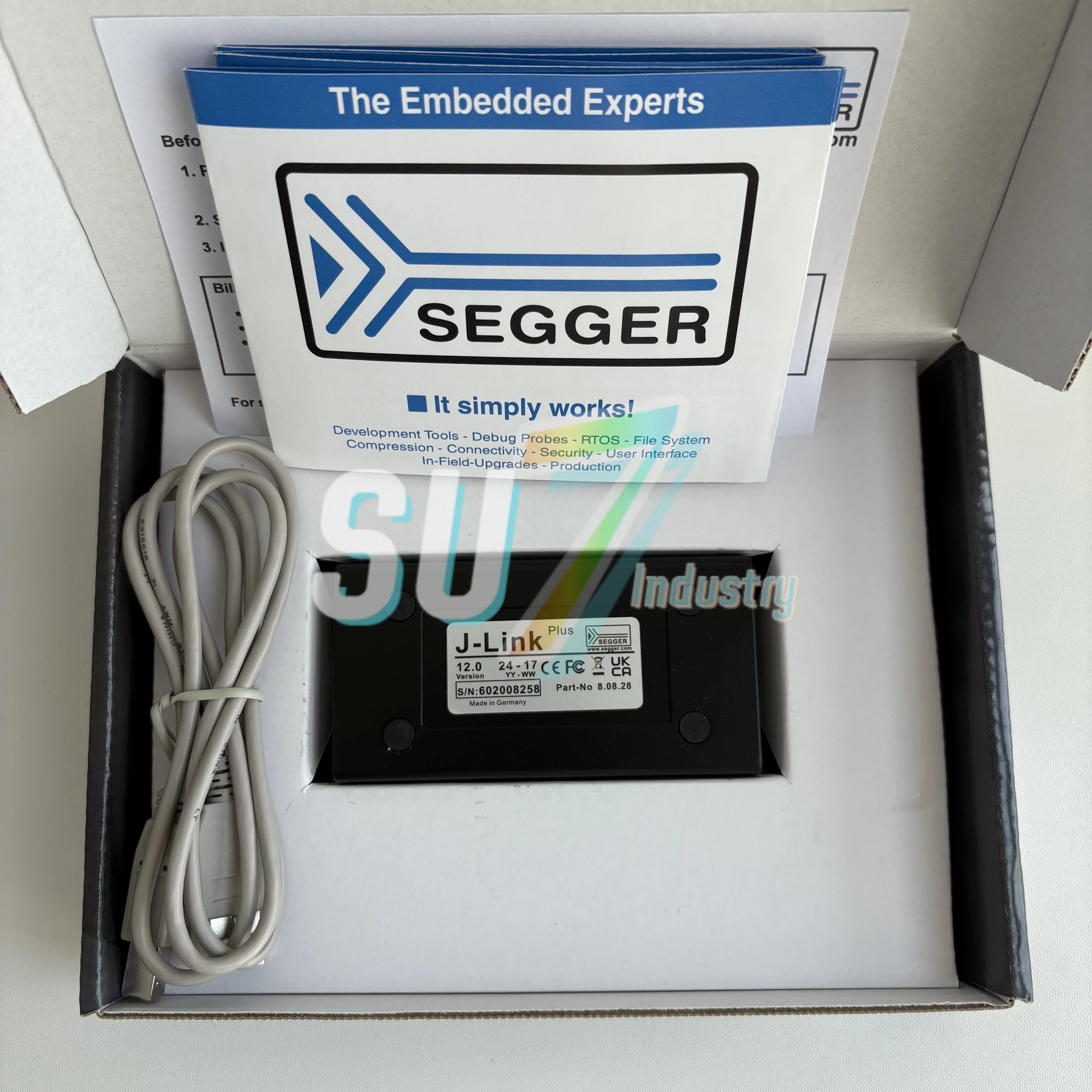 J-Link Plus 8.08.28 ใหม่ในกล่อง ดีบักเกอร์การเขียนโปรแกรมจําลอง