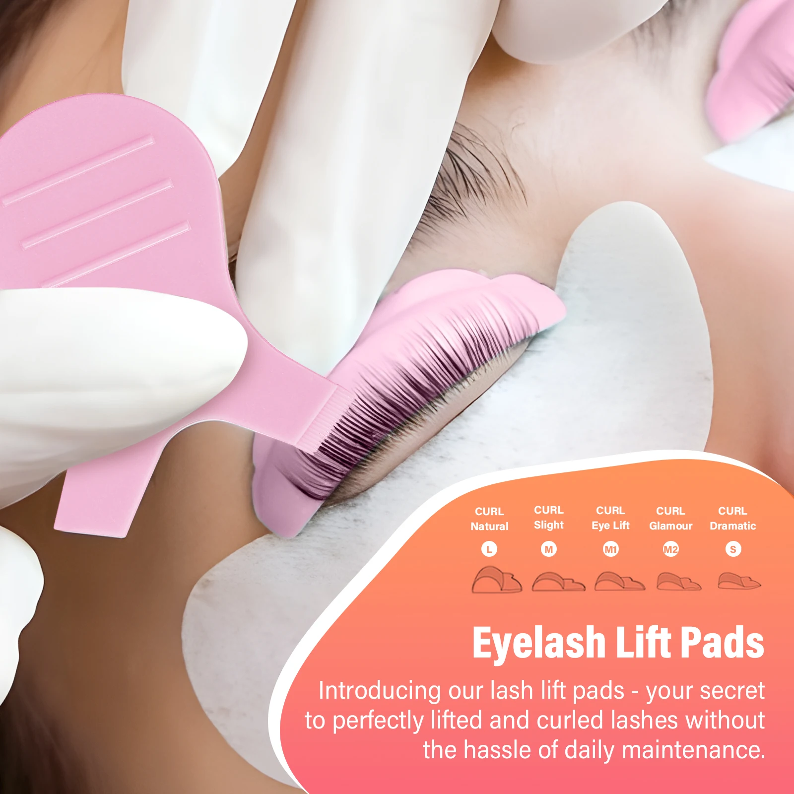 Permania 5 Pairs Silicone Lash Lift Rods Lamination Pad Eyelash Perming Spacer Reusable 3D Lashes Curler Applicator Makeup Tool