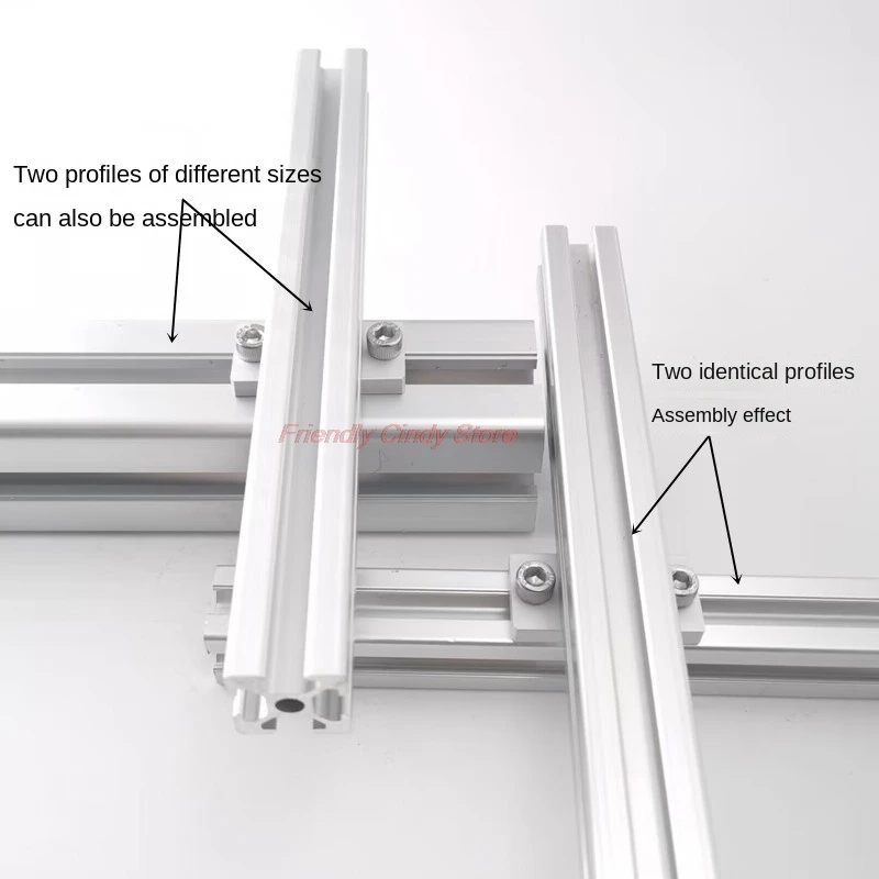 CNC Aluminum Profile Right Angle Connecting Plate Conversion 2020/3030/4040/6080 Inside Built-in Docking Reinforcement Plate