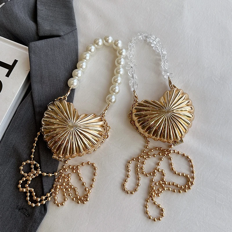 Lichtgewicht Hart Portemonnee Designer Luxe Tas Mini Crossbody Tas Prachtige Casual Party Avondtas Gouden Portemonnee