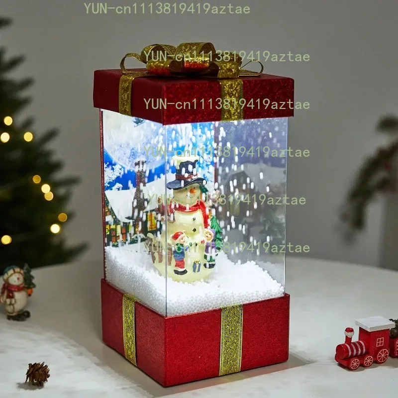 Christmas Snowflake Gift Box Decorative Ornament Holiday Display Props