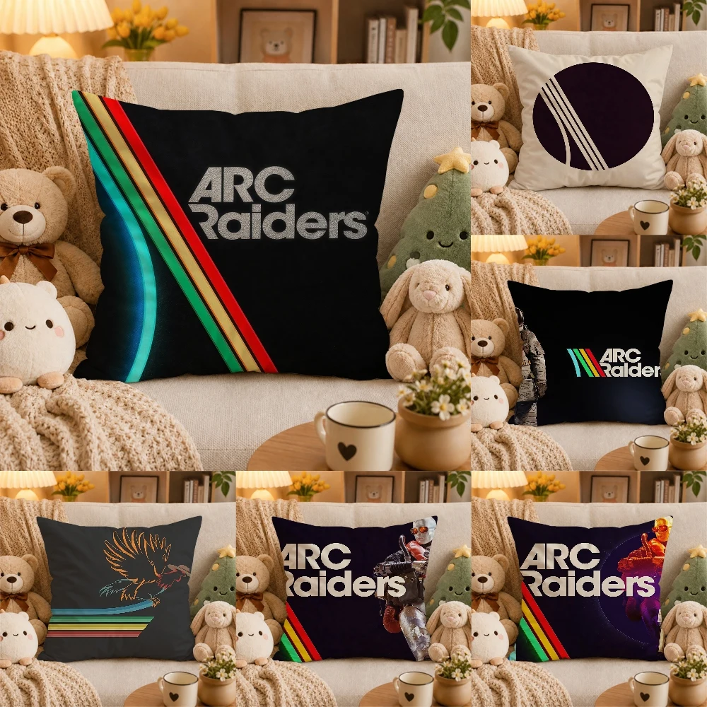 A-Arc Raiders Game Pillow Case Plush Pillow Cases Home Decoration Pillow Cover for Sofa Bed Chair Living Room