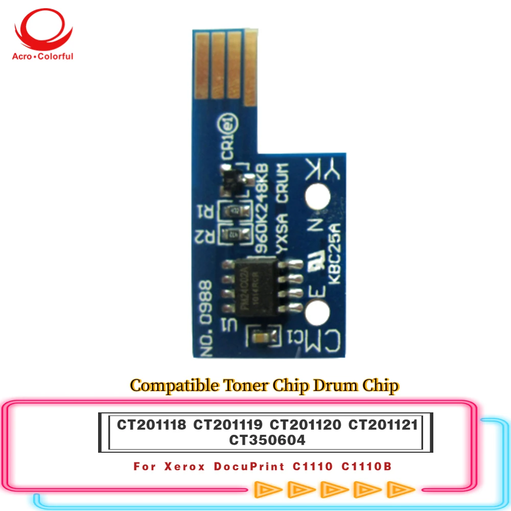 CT201118 CT201119 CT201120 CT201121 Toner Cartridge Reset Chip Apply to Xerox DocuPrint C1110 C1110B Laser Printer