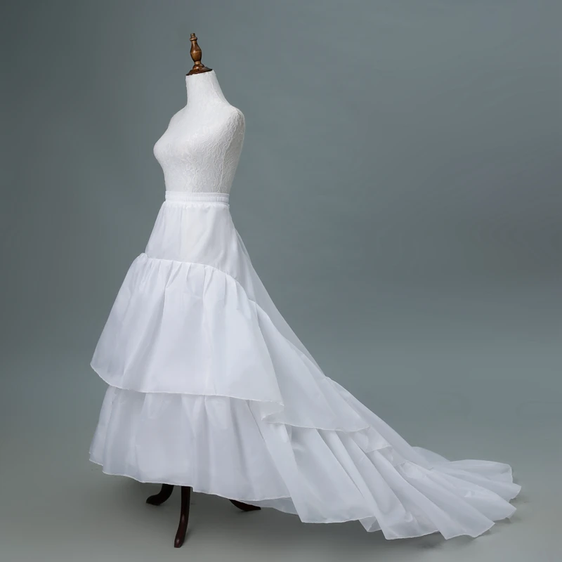 Bridal Wedding Petticoat 2 Hoop Large Trailing Petticoat Underskirt Bride Petticoats Vestido De Noiva