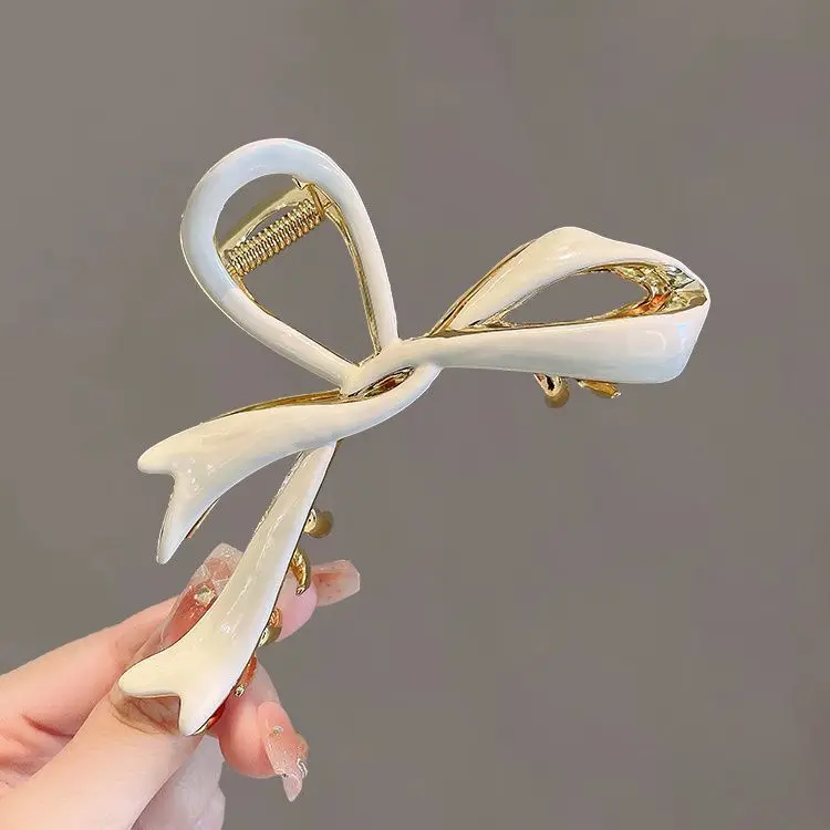 Maillard Sparkling Pearl Bow Large Hairpin for Japanese and Korean Girls Elegant and Fashionable Headwear Hairpin