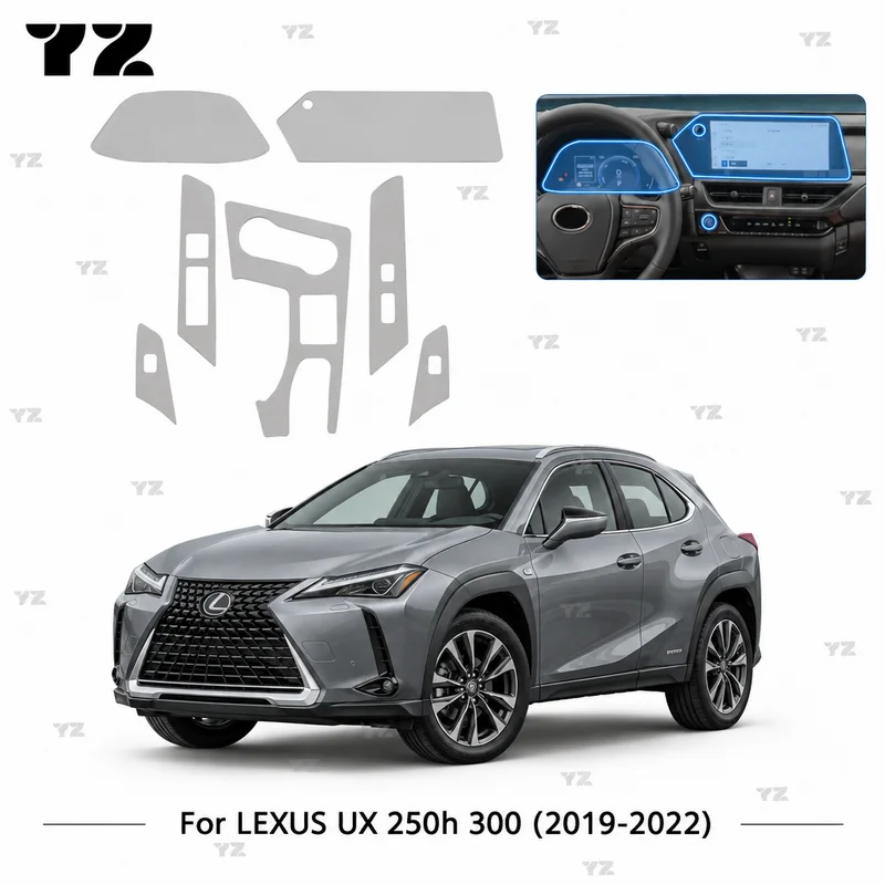 YZ Car Navigation Screen Protector For Lexus UX 250h 300 2019-2022 TPU LCD GPS Anti-Scratch PPF Protective Film Sticker