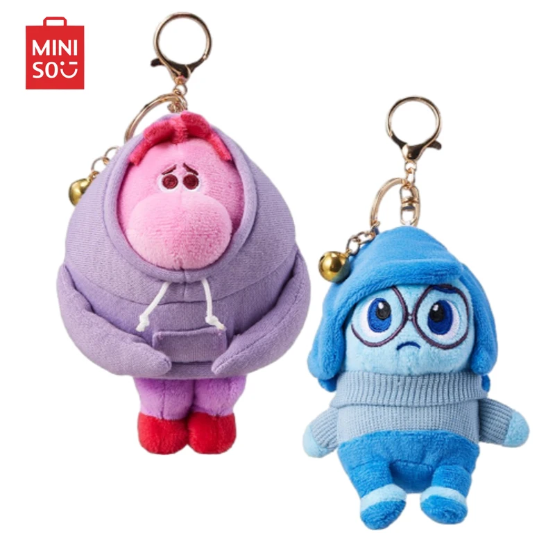 

MINISO Kawaii Inside Out Plush New Keychain Anime Cartoon Sadness Fear Joy Anger Soft Stuffed Doll Bag Pendant Charm Toys Gifts