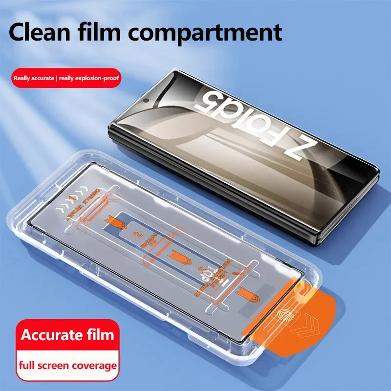 2PCS 9H HD Tempered Glass Protector for Samsung Galaxy Z Fold 7 6 5G 5 4 3 2 Screen Protector Easy Install Auto-Dust Removal Kit