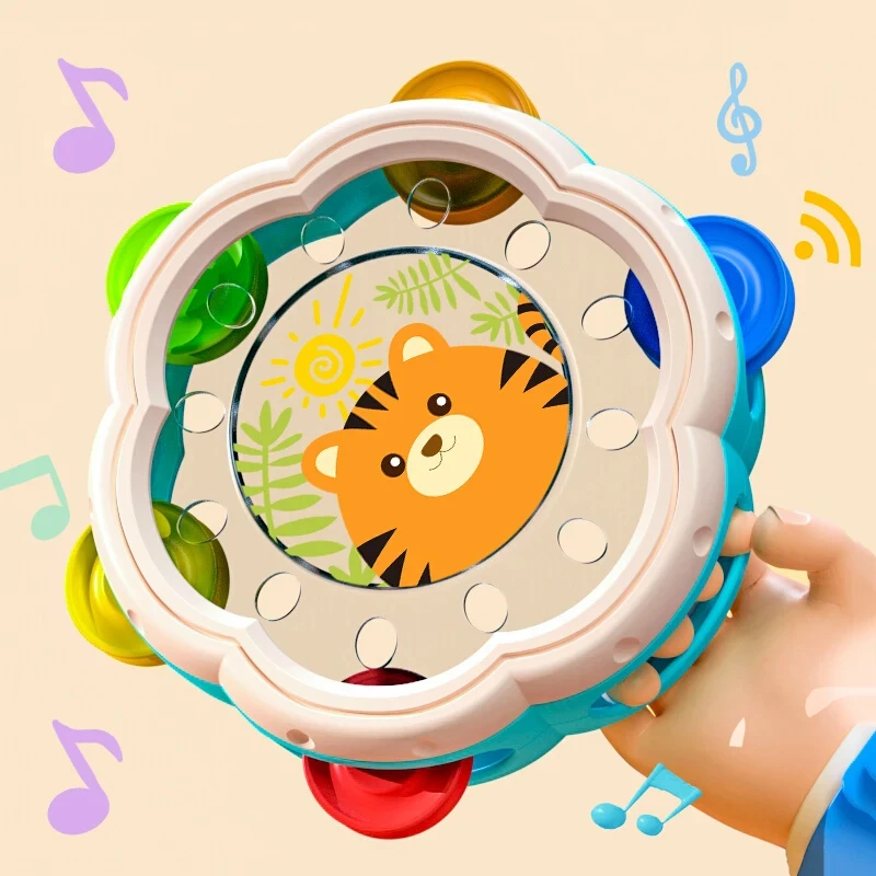 Baby Toys 6 12 Months Montessori Musical Instruments Hand Drum Shaking Rattlers Infant Kids Interactive Music Educational Toys