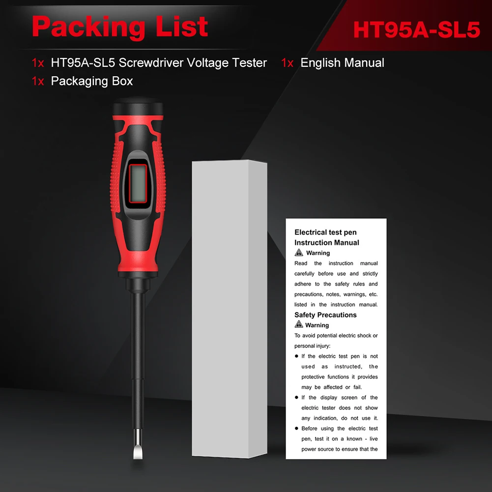 Household Appliance Repair Voltage Tester Voltage Tester 201 30mm PP TPE Shell Lovan Steel Bit AC 6-390V Range