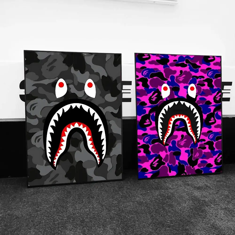 Luxury Fashion Camouflage Head B-BapeS Poster Print A5 A4 A3 A2 Wall Art Decor For Room Office Gift For Fans