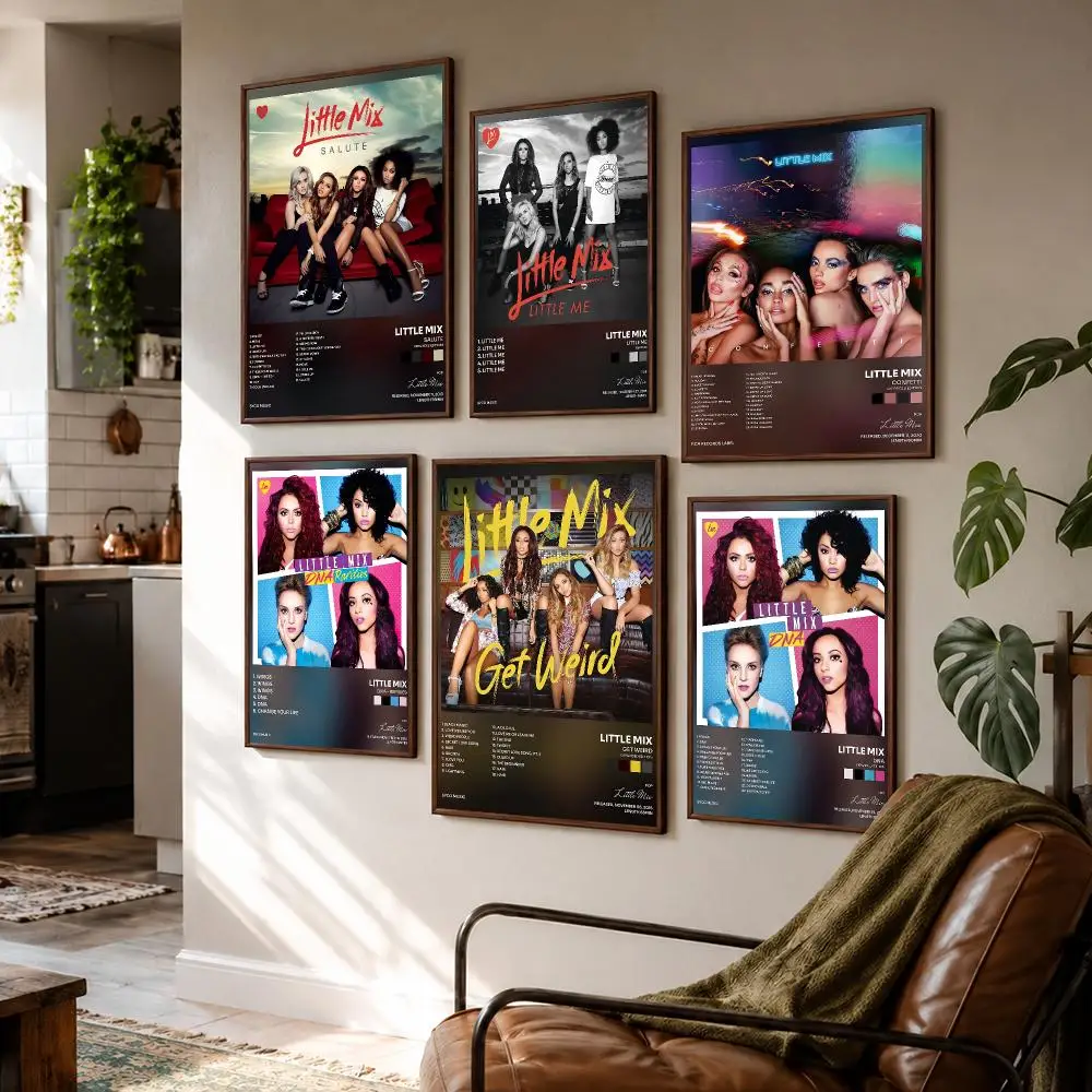 Stylish Pop Group L-Little Mix Poster Wall Art Stickers Print for Bedroom Living Room Dorm Modern Decor Gift