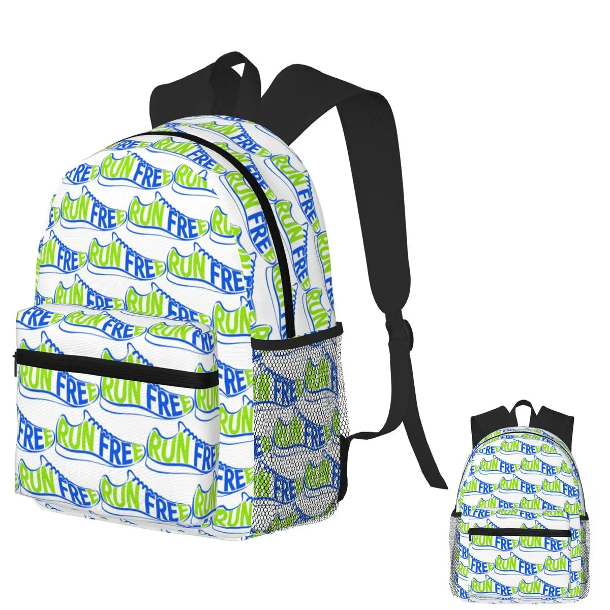 

Run Free- Sneaker Typography Student Backpack School Bag Hiking Travel Daypack for Men Women Fashion Bookbag Shoulder Bags