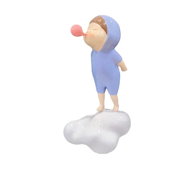 Abstract bubble blowing figure ornament