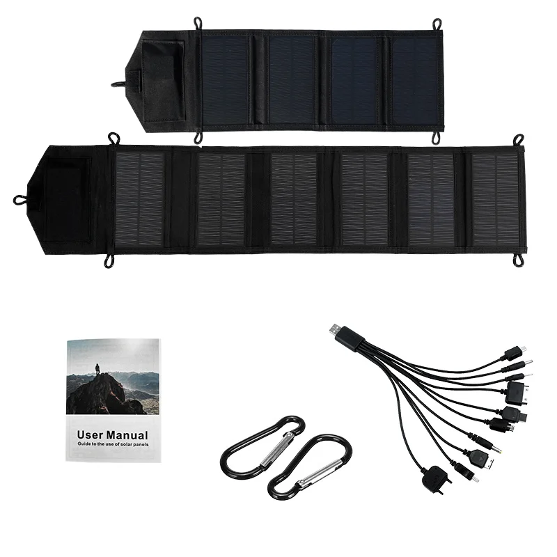 500w tragbares Solar panel 5v Dual USB faltbares wasserdichtes Solar ladegerät Strom generator für Handy Outdoor Camping Tourismus