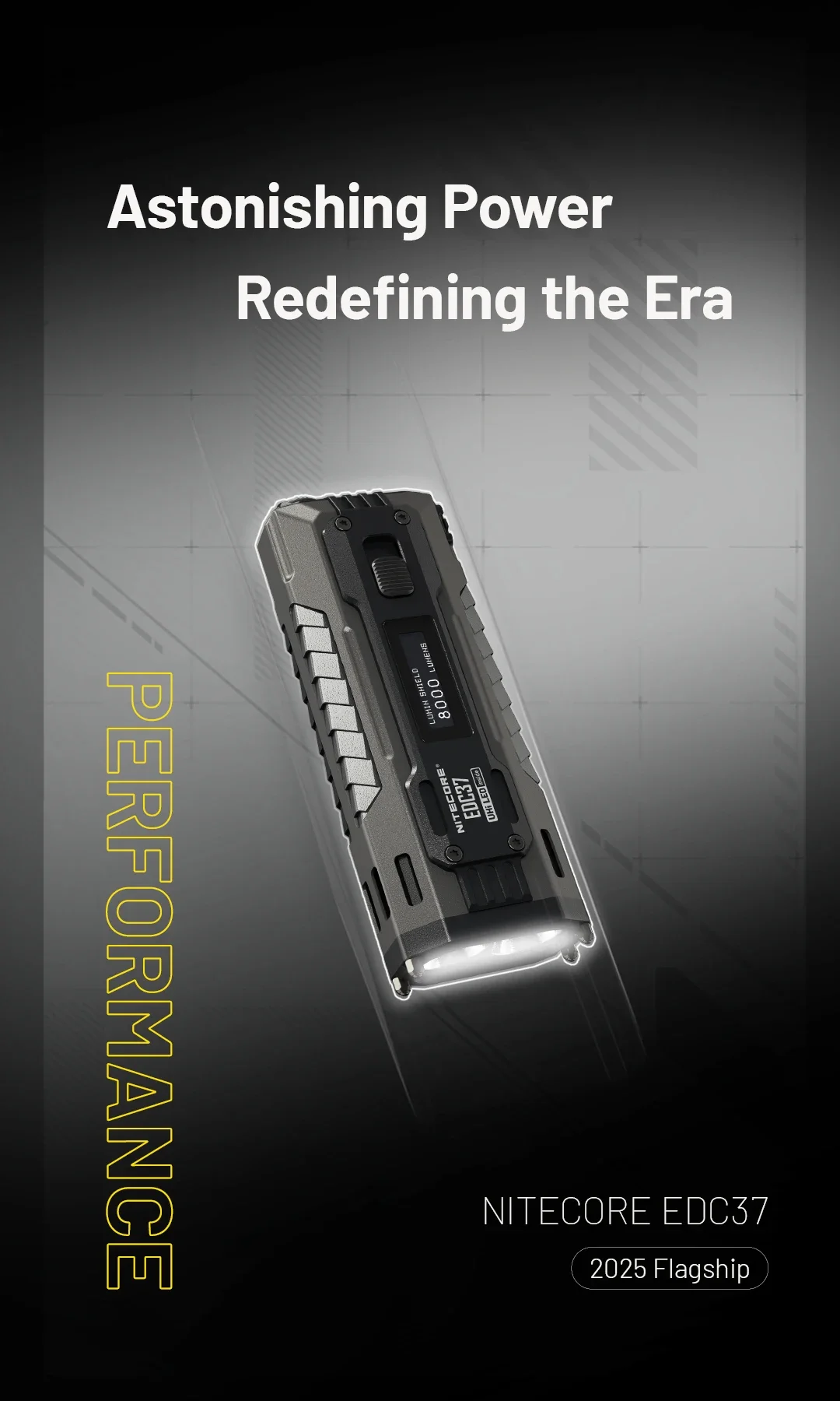 NITECORE EDC37 8000 lumens Strong light Ultimate Tactical EDC Flashlight