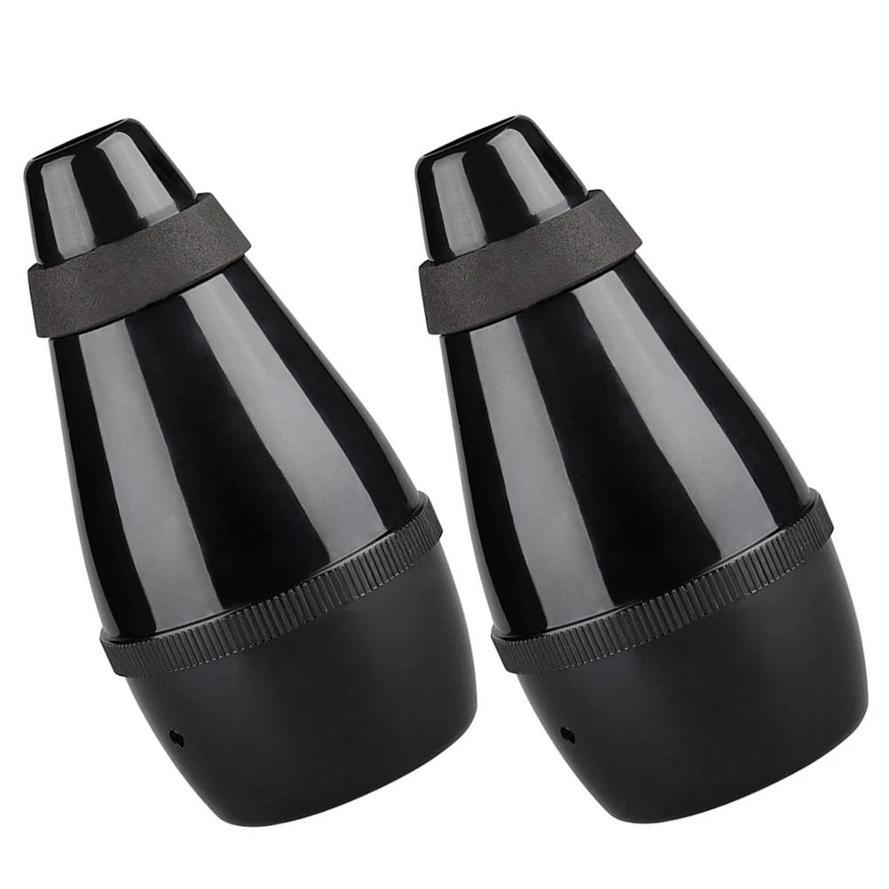 

2pcs Trumpet Straight Plastic Easy Install Practice Mute Durable Abs Material Trumpet Accessories Replacement Muffler For All