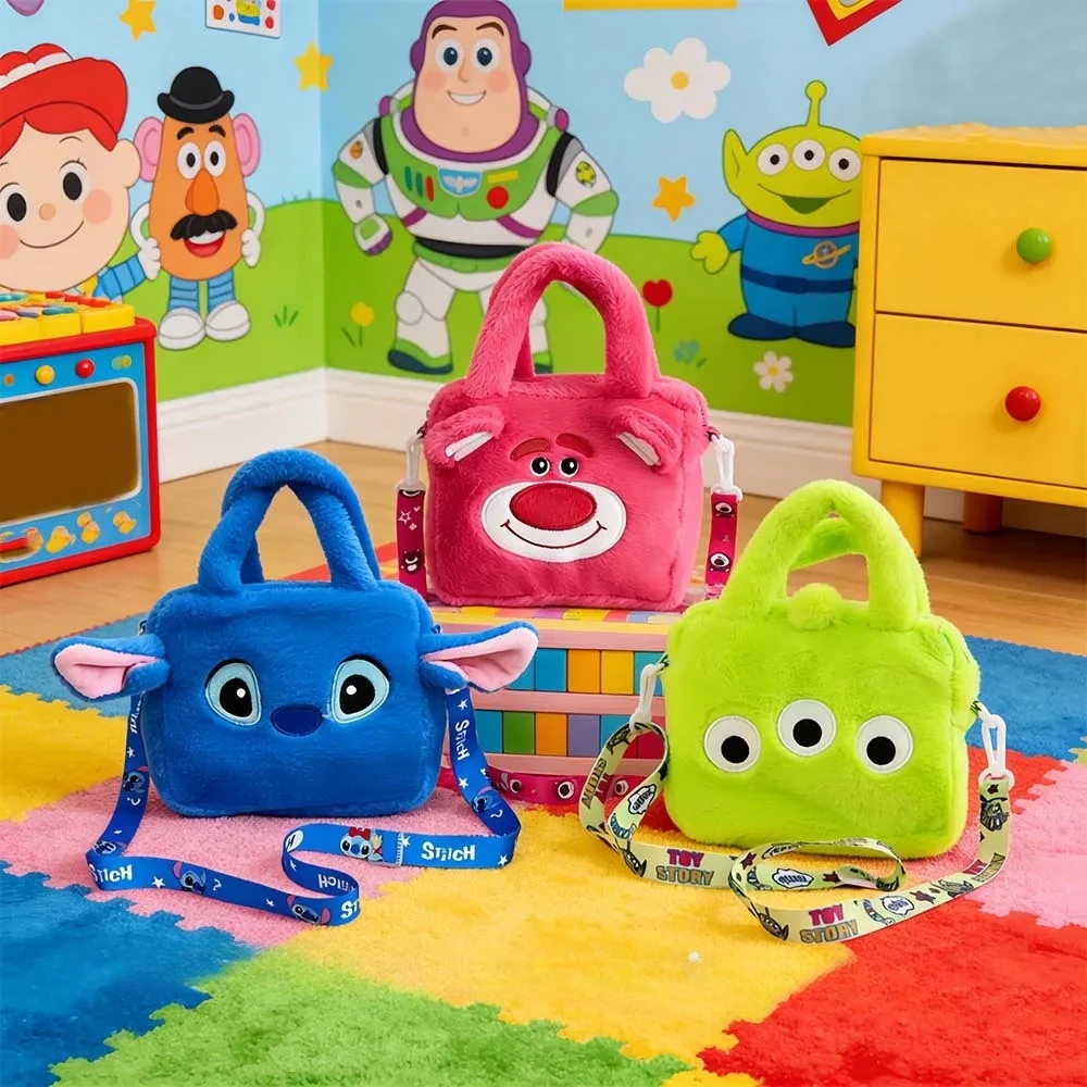 Disney Stitch Lotso, mochila de Minnie y Mickey, bolso de hombro, carteras de peluche, monederos de silicona, coloridos, regalo de cumpleaños, cosplay.