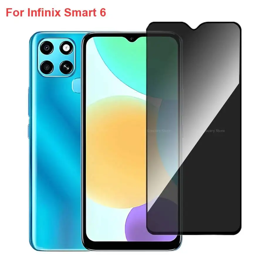 

Smart 6 X6511B Anti Spy Privacy Tempered Glass Screen Protector Compatible For Infinix Smart6 Phone Film