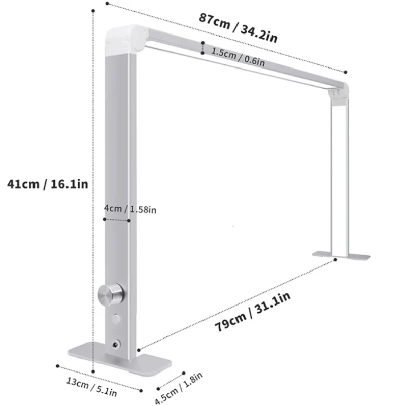 New Half Moon LED Lamp For Nail Eyelash Extension Foldable Reading Beauty Desk Lamp Manicure Worktable Lamp For Nail Art